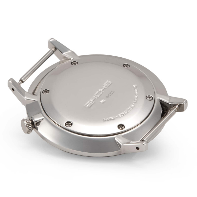 Sachs Damen Herren Armbanduhr Analog Quarz Silber braunes  