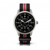 Bergmann-watch pilot 02 black-grey-red nato textile strap
