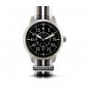 Bergmann-watch pilot 02 white-grey-black-white nato textile strap