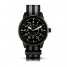 Bergmann-watch pilot 02 black, black-grey-black nato textile strap