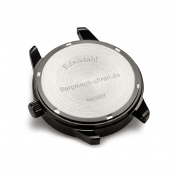 Bergmann-watch pilot 02 black, black suede strap