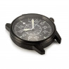 Bergmann-watch pilot 02 black, black suede strap