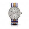 Bergmann Uhr 1957 blau-weiß-grau-orange NATO-Textilarmband