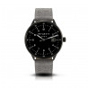 Bergmann-watch 1956 black, grey suede strap