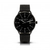 Bergmann-watch 1956 black, black suede leather