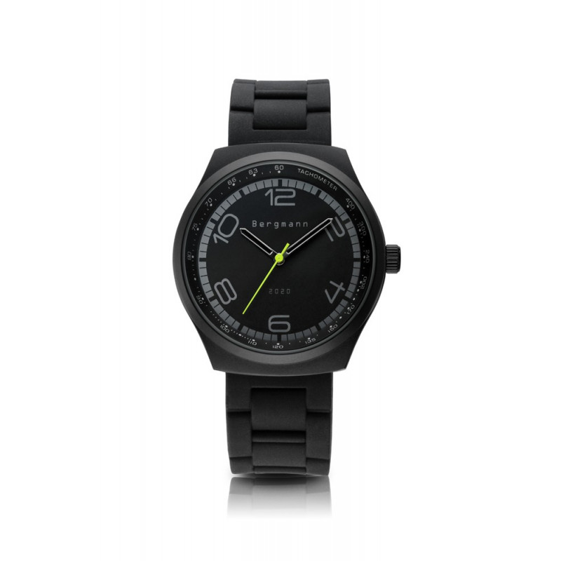 Bergmann-Uhr 2020 schwarz Silikon
