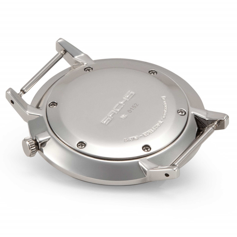 Sachs Damen Herren Armbanduhr Analog Quarz Silber silbernes 